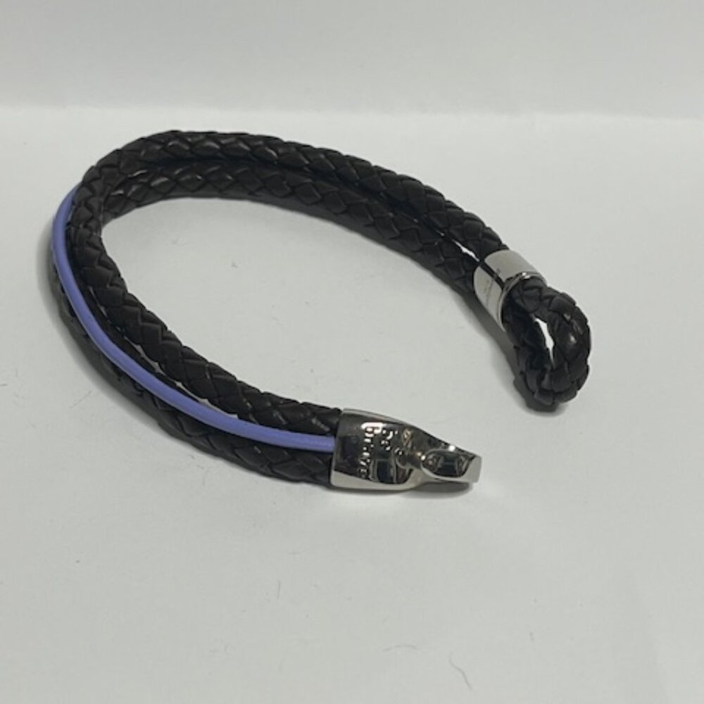 Bravelets Braided Brown Faux Leather "Be Brave" Inspirational Bracelet 9"Long